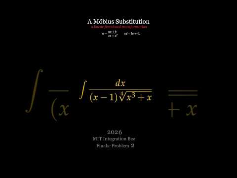 MIT Finals Fourth-Root Integral:  The Hidden Möbius Substitution