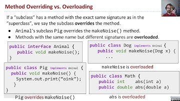Inheritance1, Video 4 Overriding vs  Overloading