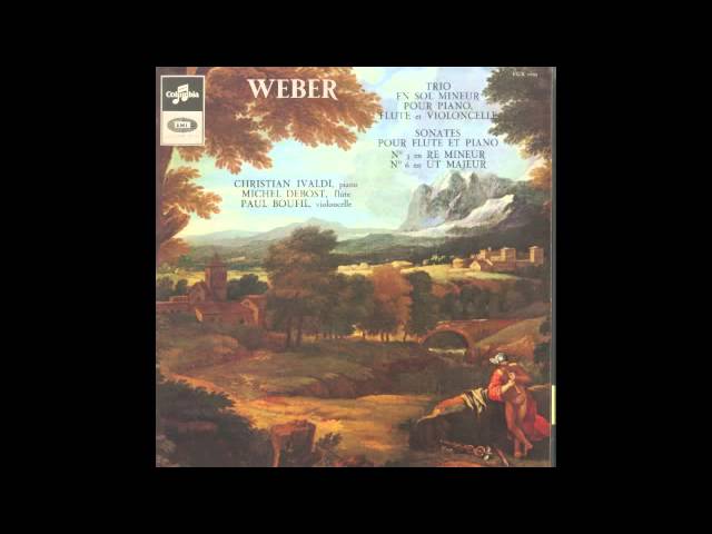 Carl Maria von Weber:フルート、チェロ、ピアノのための三重奏曲 Op.63Michel Debost
