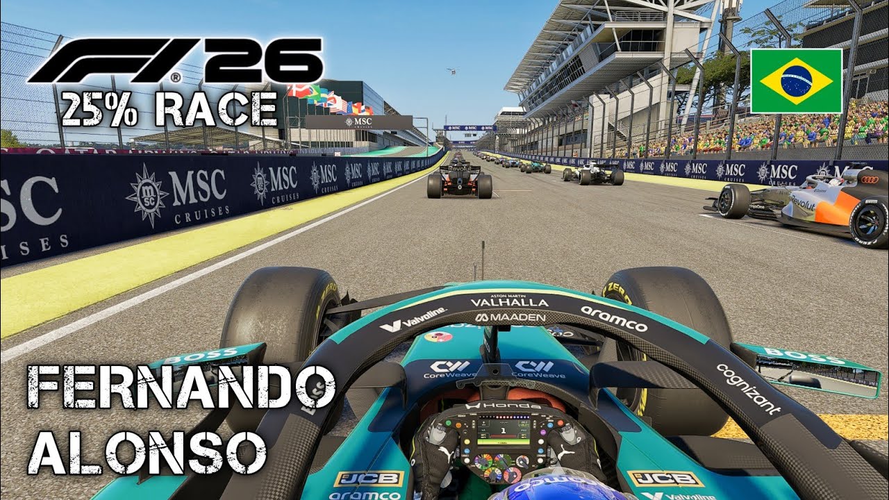 F1 26 Gameplay | Fernando Alonso - 25% Race Sao Paulo