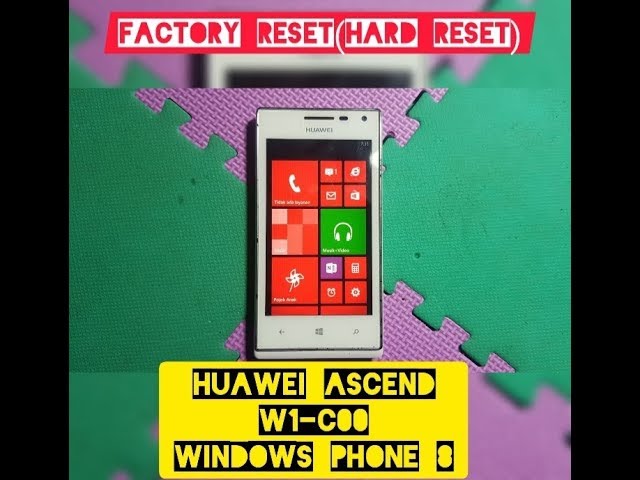 Cara Factory Reset Hard Reset Huawei Ascend W1 C00 Youtube