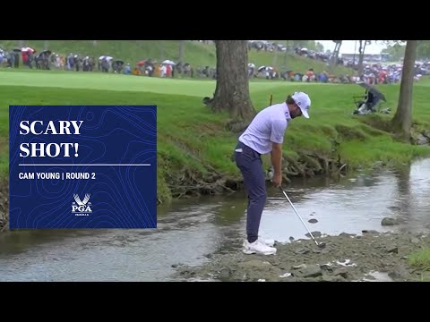 Cam Young Hits a RISKY Shot From the Rocks! 