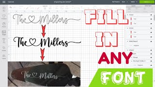 How to fill in any font in inkscape
