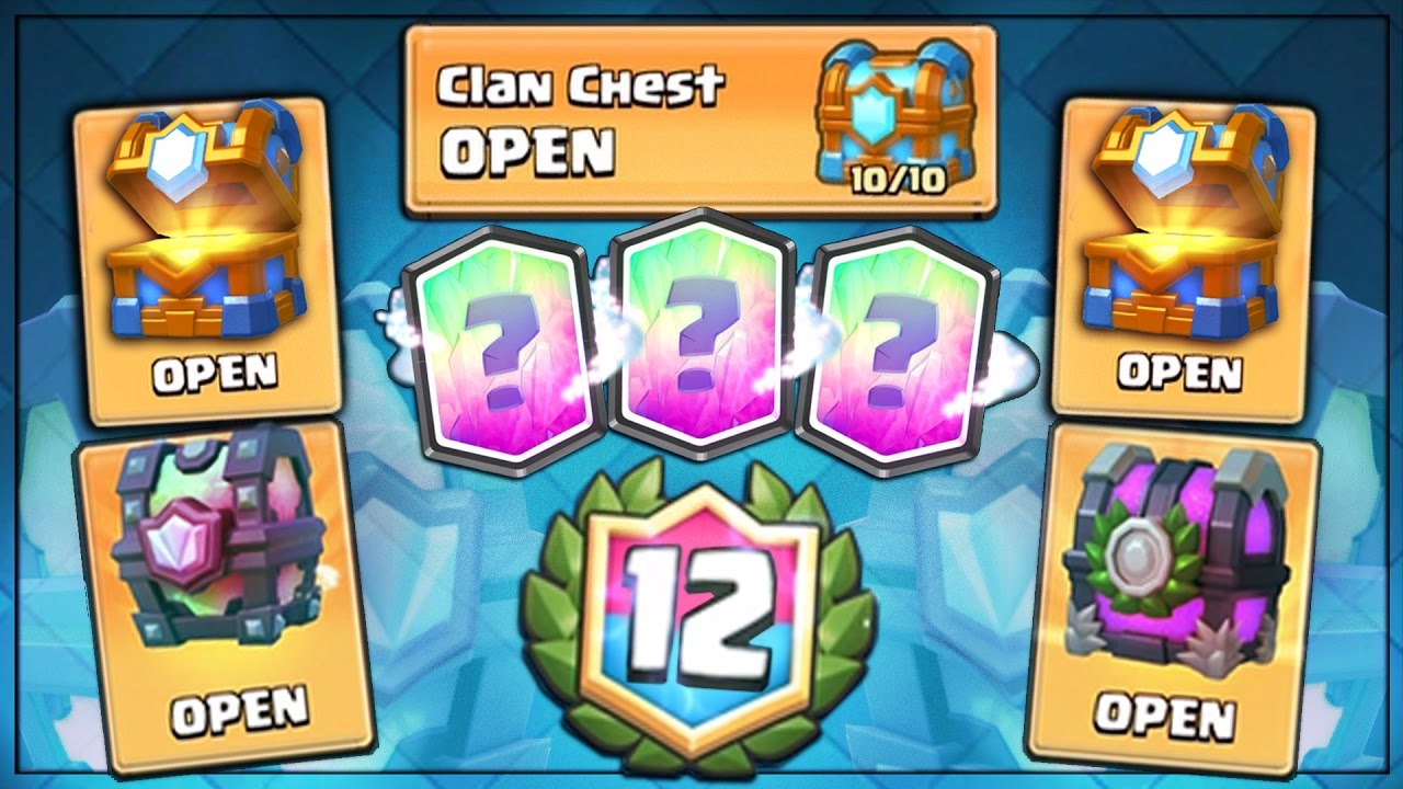 OPENING LEGENDARY CHEST & x2 CLAN CHESTS! Clash Royale 12 WIN