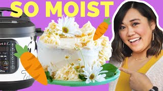 Life-changing Carrot Cake made in the Instant Pot w/Cream Cheese Frosting