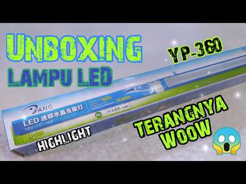 unboxing lamphood dudukan lampu Led aquascape 60cm  tinggi kaki akrilik 10cm. 