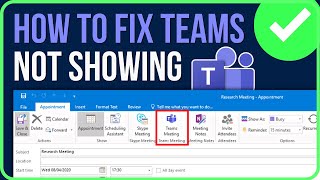 [fixed] microsoft teams not showing in outlook (2024) | fix teams meeting option not showing