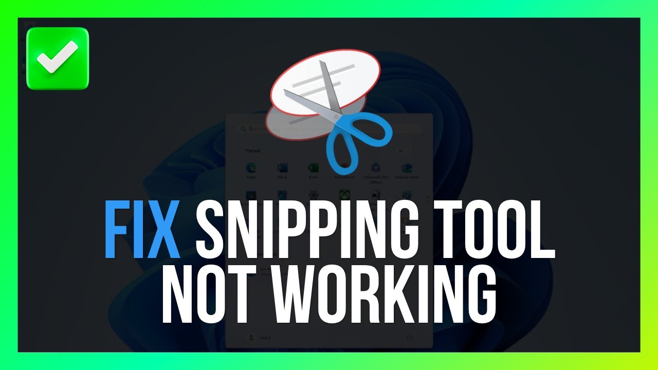 [Easy Fix] Snipping Tool Not Working in Windows 11 - YouTube