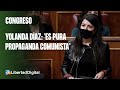 Macarena Olona, a Yolanda Díaz: "Es pura propaganda comunista"