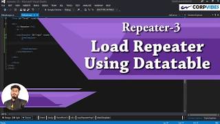 Load Asp.net Repeater Control with DataTable | Asp.net C# Tutorial (हिन्दी)