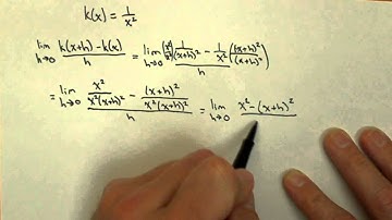 Derivative of 1 over x squared using limit definition Calc1 21pt4