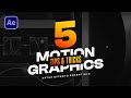 5 epic motion graphics techniques for after effects  after effects tutorial