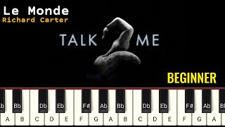 Le Monde - Richard Carter | Piano Beginner Tutorial (Sheet Music)