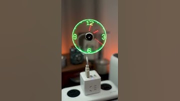 Motion LED Clock Fan | Desk Setup Space 👾 #Shorts