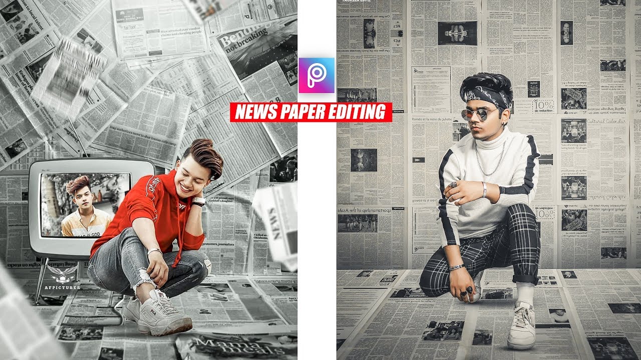 News Paper Trending Photo Editing Tutorial In Picsart Step By Step In Hindi Taukeer Editz Youtube