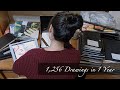 【Studio Vlog#0】Flip Through Sketchbooks (1,256 Drawings in 1 Year) | How my drawing style change?