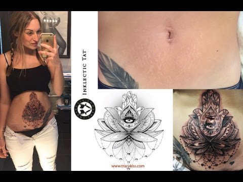 stomach tattoos to cover loose skin