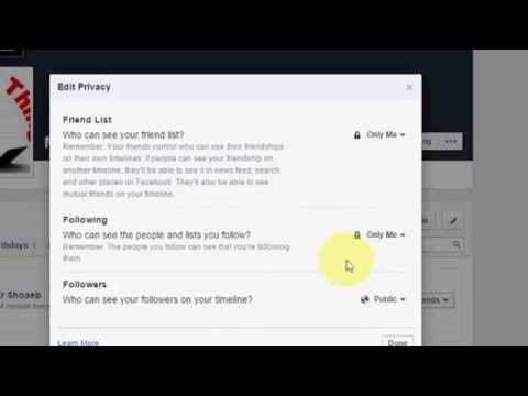 How to Hide Friend List, Following, Followers in Facebook - YouTube