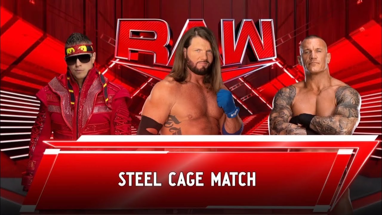 AJ STYLES VS THE MIZ VS RKO RANDY ORTON | TRIPLE THREAT STEEL CAGE MATCH | W2K24 