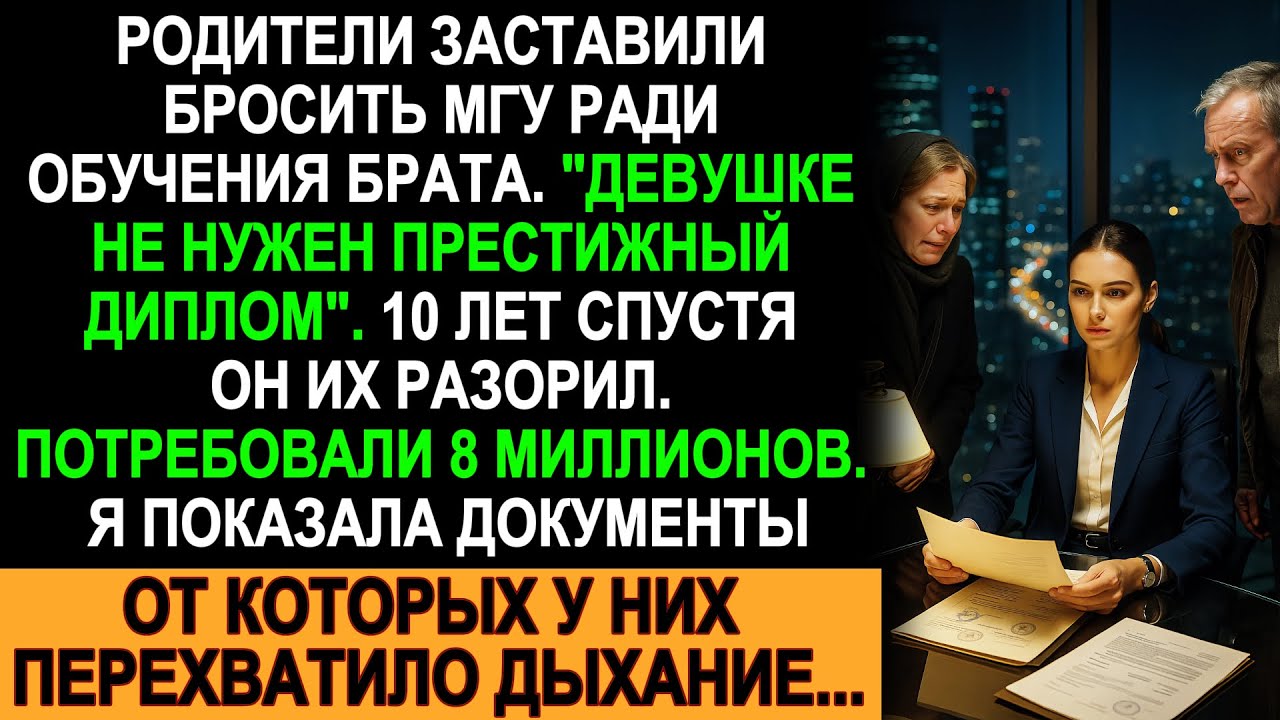 Бросила МГУ ради брата — через 10 лет он их разорил. 8 миллионов и документы, от которых все ахнули!
