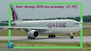 Qatar Airways القطرية| A330-200 close up landing at Frankfurt International Airport [A7-AFL]