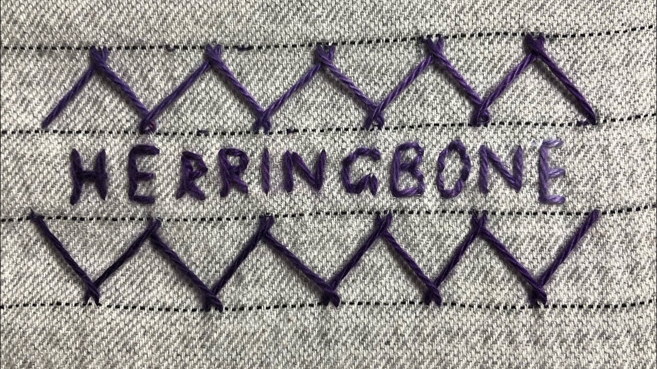 Hand Embroidery: How to Make a Herringbone Stitch - FeltMagnet