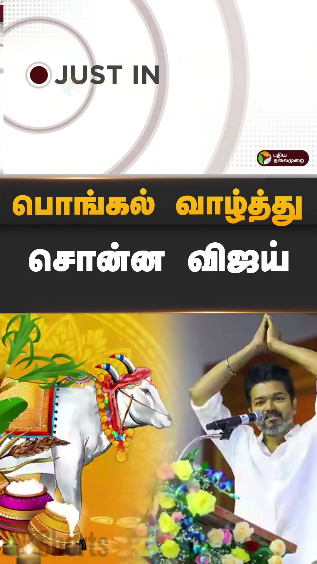 பொங்கல் வாழ்த்து சொன்ன விஜய் | #shorts #vijay #tvk