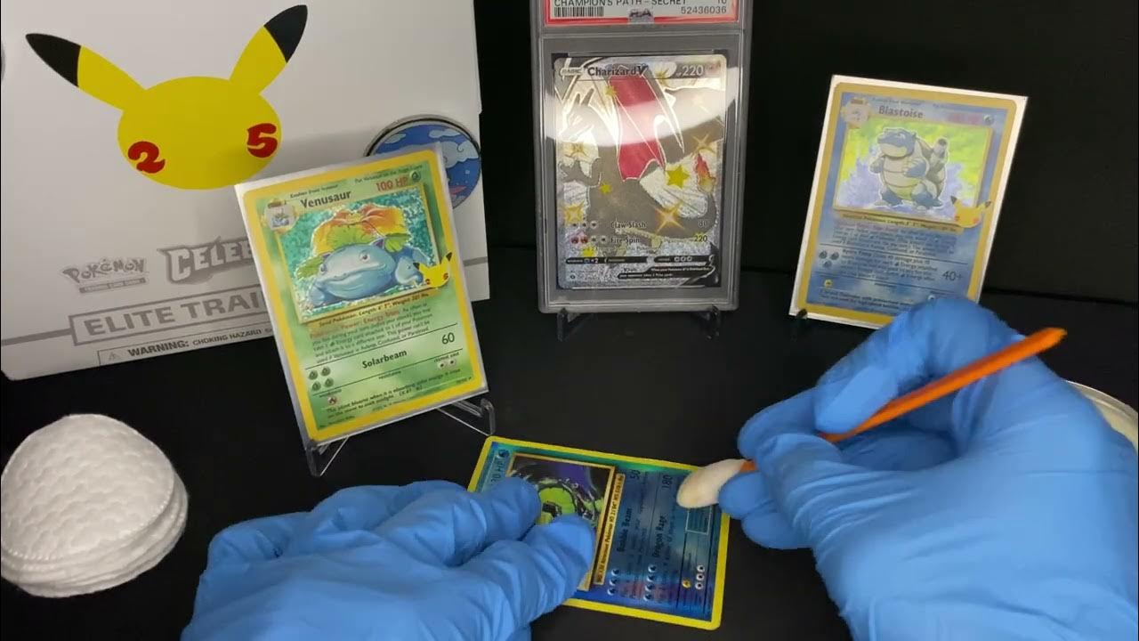 How To Repair and Clean Pokemon Cards Hidden Gems Card Care YouTube