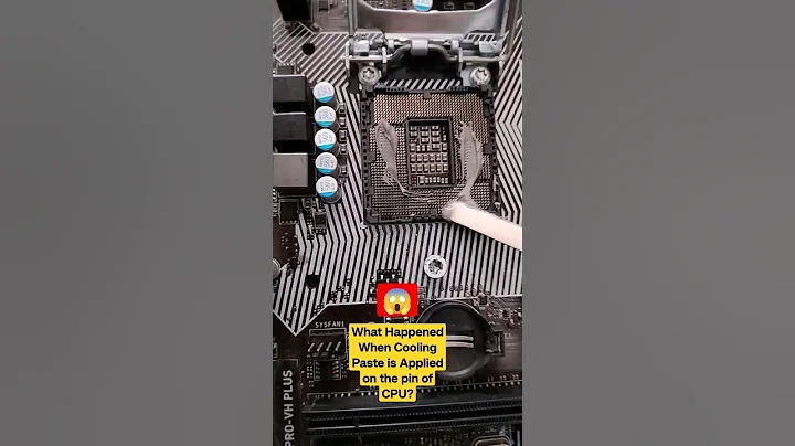 What Happened When Cooling Paste is Applied on the pin of CPU?#macnitesh #laptop #cpu