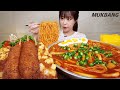 SUB) 땡초듬뿍 추억의 즉석떡볶이 명랑핫도그 (ft.라면사리) 먹방 Spicy Tteokbokki Rice Cake Noodles REAL SOUND ASMR MUKBANG image