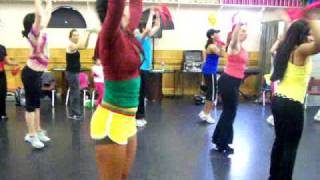 Patricias Zumba class (Jassi Sidhu) Bhangra pt.2 "dance for Haiti"