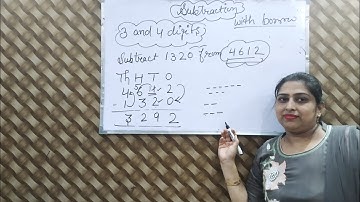 |Subtract 3-4 digits number with borrowing||