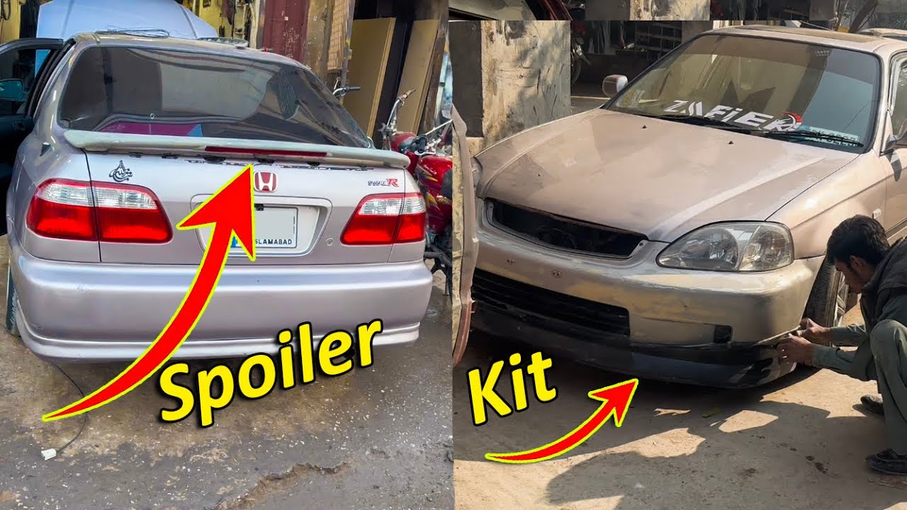 Spoiler + Front Body Kit Installed YouTube