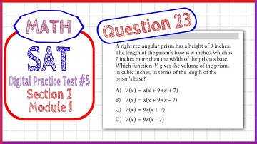 Question 23 in SAT Digital Practice Test #5, MATH Section 2 Module 1