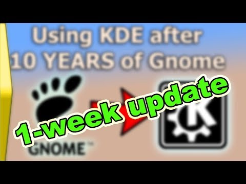 1-week update: Using KDE after 10 years of Gnome