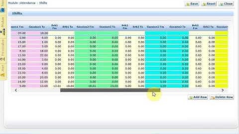 Web PayTRAX HR & Payroll Software - Attendance Module/Shift Master