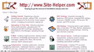 Navigating around in Direct Admin