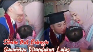 Siham Istri Irwan DA Sangat Bahagia Suaminya Sudah Menyandang Gelar Sarjana Hukum