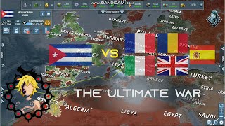 How to beat a coalition with the strongest naval fleet in conflict of nations WW3 - Cuba VS Europe