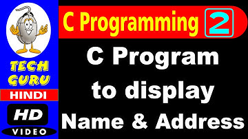 Write a C program to display your name and address.