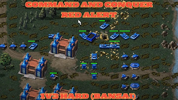 Command And Conquer Red Alert Skirmish 1v3 Hard (Map: Bonsai) RTS Allied Gameplay PC 2025