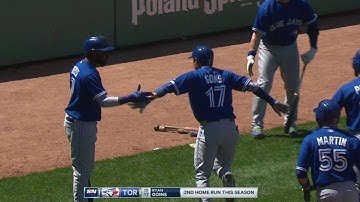 TOR@BOS: Goins caps six-run frame with three-run shot