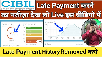 CiBil Score Late Payment करने का नतीज़ा देखों | Late Payment को कैसे Removed करवायें Live Proof देखो