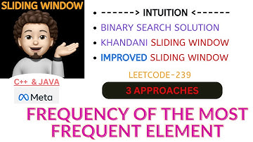 Frequency of the Most Frequent Element | Binary Search | Sliding Window | META | Leetcode-1838