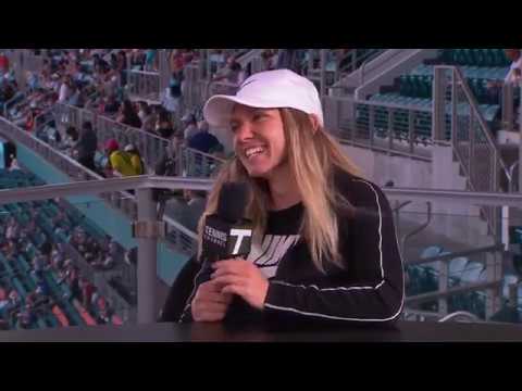 Simona Halep  2019 Miami Quarterfinals Tennis Channel Desk Interview