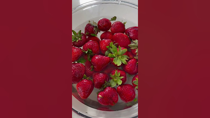 Gross! Please soak your Strawberries in baking soda