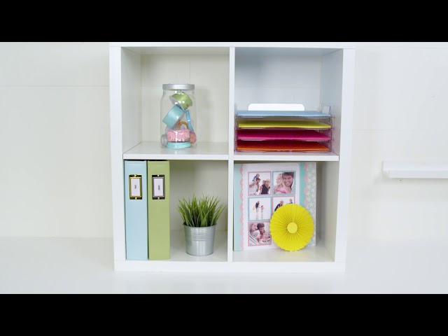 DIY $6 scrapbooks paper storage using items from the Dollar tree 