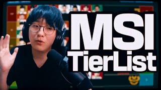 【LoLミームww】 UGが決める”MSI出場チーム＆選手のティアリスト” - MSI2024