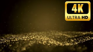 Gold Particle Abstract Glitter Dust | No Sound | 4K Art TV Screensaver