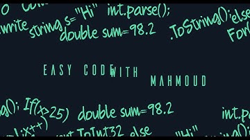 #4-String, int, double in C# by example || المتغيرات فى السى شارب